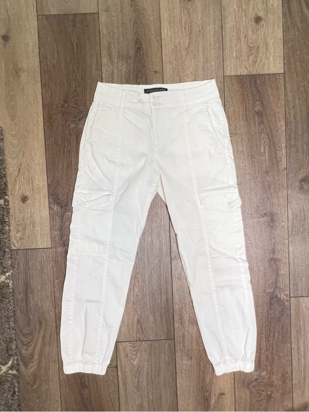 Sanctuary White Cargo Jogger Pants